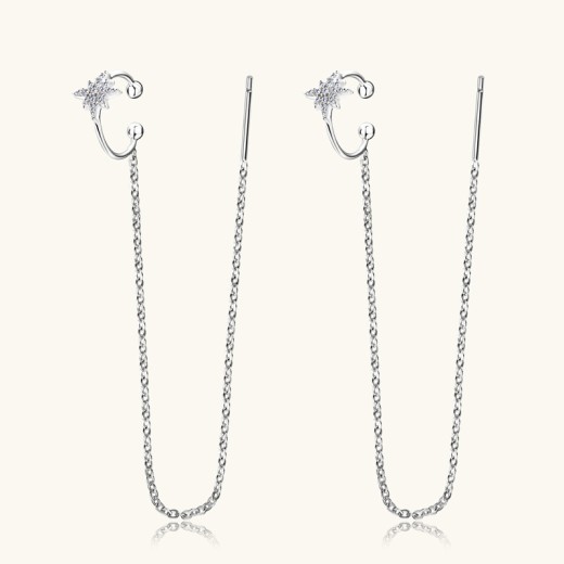 Japanese And Korean All-match High-grade Diamond Hanging Earrings