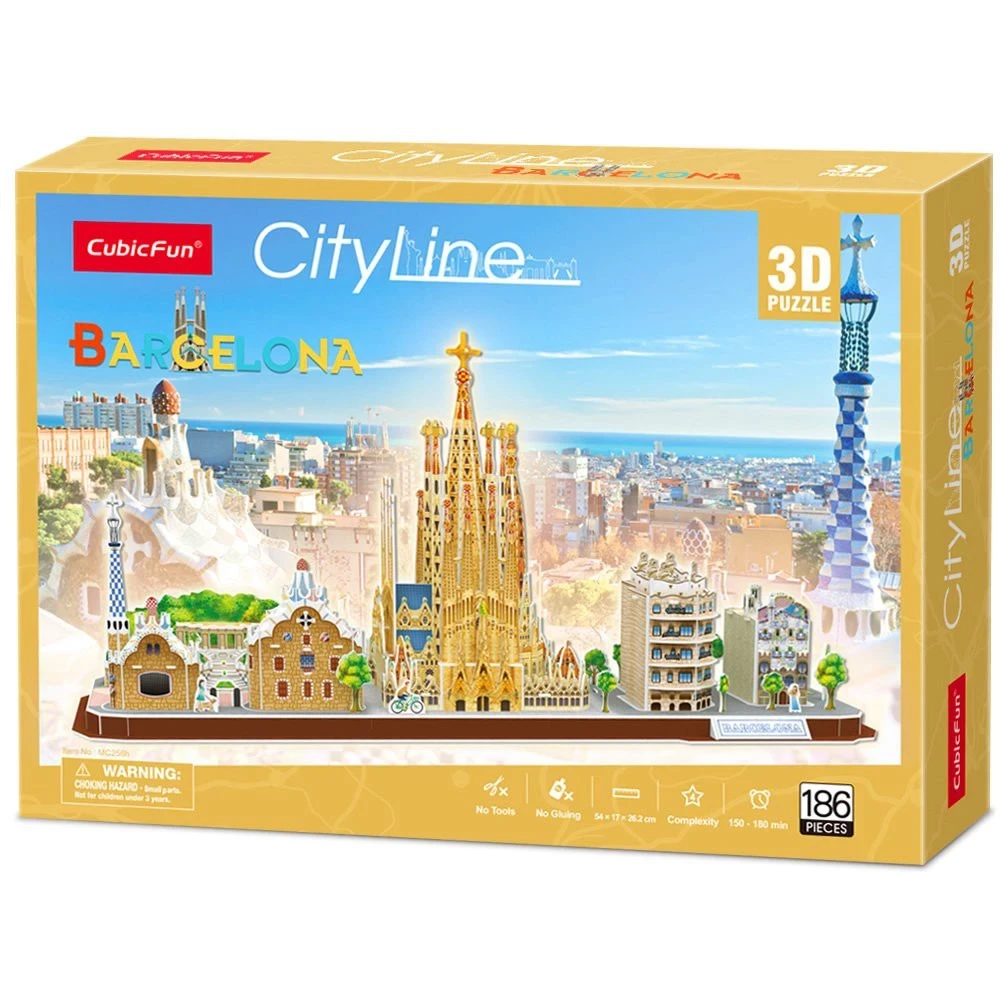 Cubicfun 3D Puzzle CityLine Barcelona