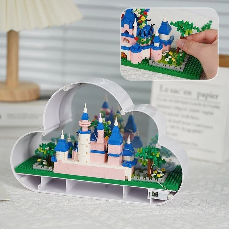 3D Nano Building Block DIY Puzzle Blocks Toys with Cloud Mirror Pattern Bricks DIY
