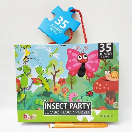 Children's Puzzle Toys 35 pcs Jumbo Insect Party Jumbo Floor Puzzle Animal Butterfly Educational Animals