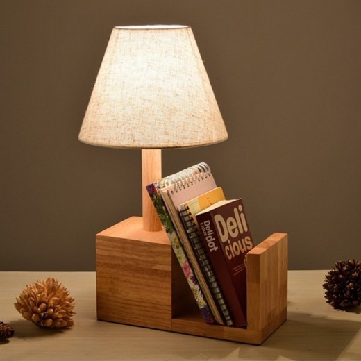 Modern Minimalist Wooden Bedroom Bedside Lamp Decoration