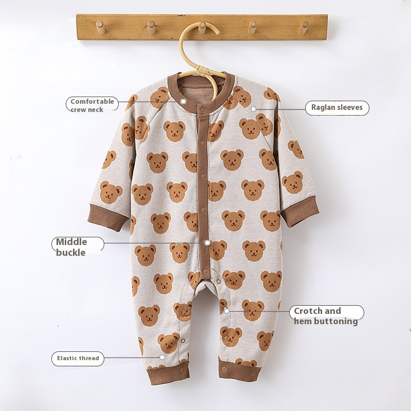 Baby Autumn Jumpsuit Knitted Bear
