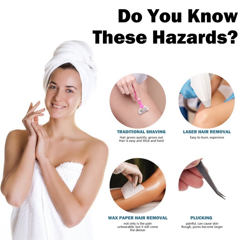 HOT Crystal Painless Physical Hair Removal Eraser - Reusable Glass Epilator