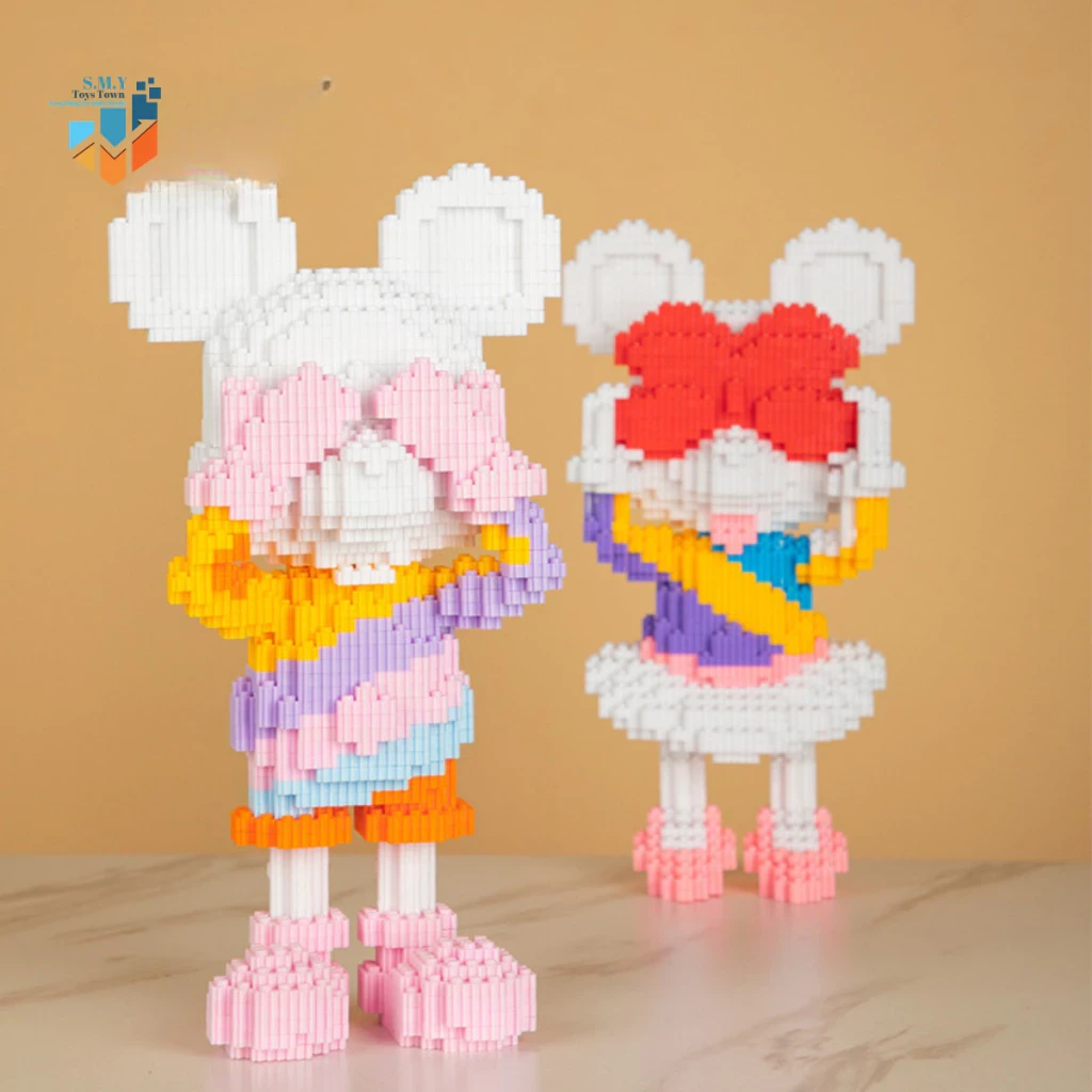 SMY Toystown Brick Nano Block Mickey & Minnies Medium - Anime Figure Bricks Education Nano Block / 3D Flock Toys