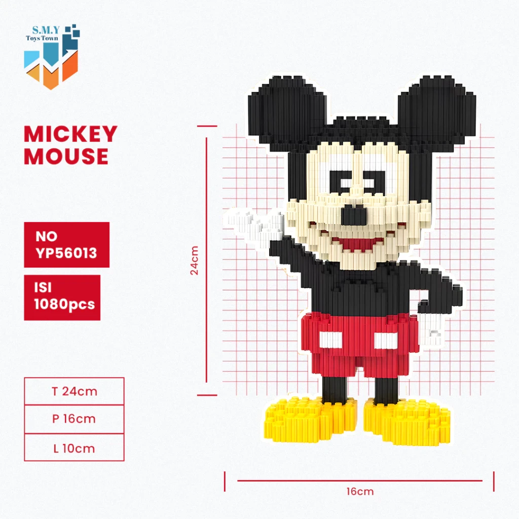 SMY Toystown Brick Nano Block Mickey & Minnies Medium - Anime Figure Bricks Education Nano Block / 3D Flock Toys