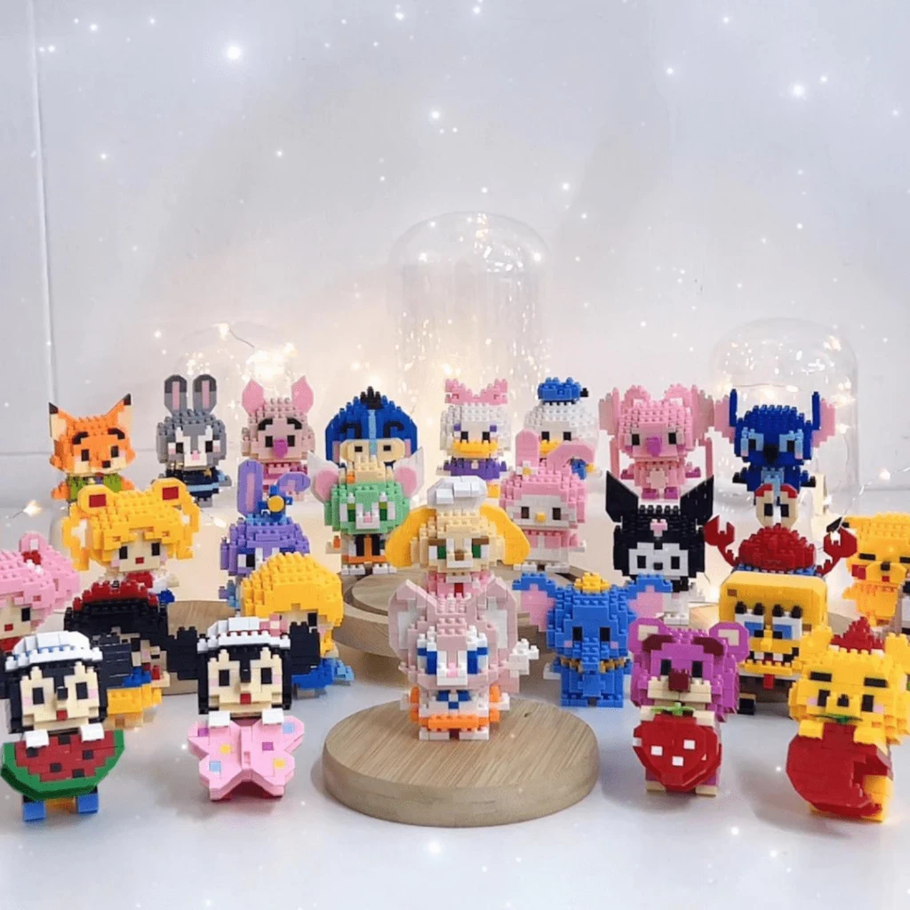 DMJ Fill 6Pcs DIY Nano Block Character Carring Bricks Toys Children Education Puzzle