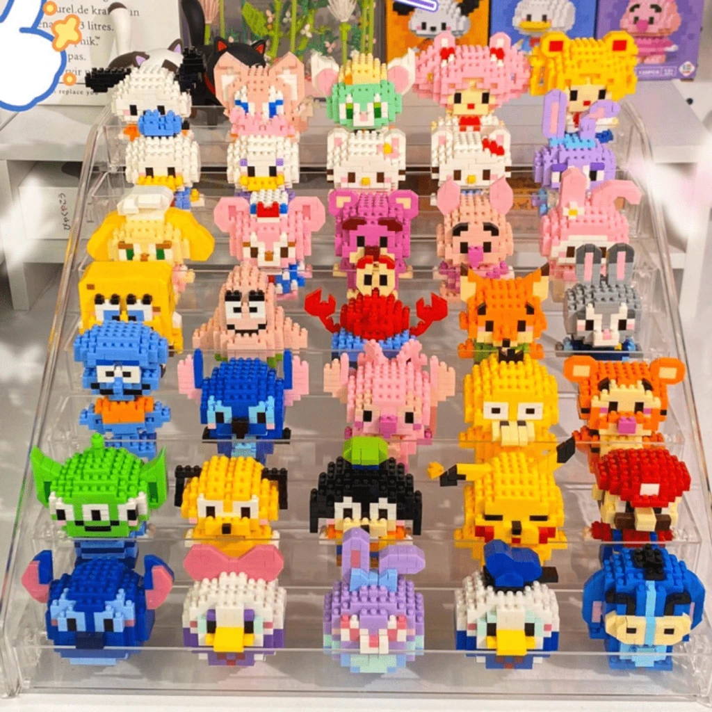 DMJ Fill 6Pcs DIY Nano Block Character Carring Bricks Toys Children Education Puzzle