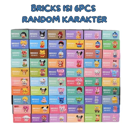 DMJ Fill 6Pcs DIY Nano Block Character Carring Bricks Toys Children Education Puzzle