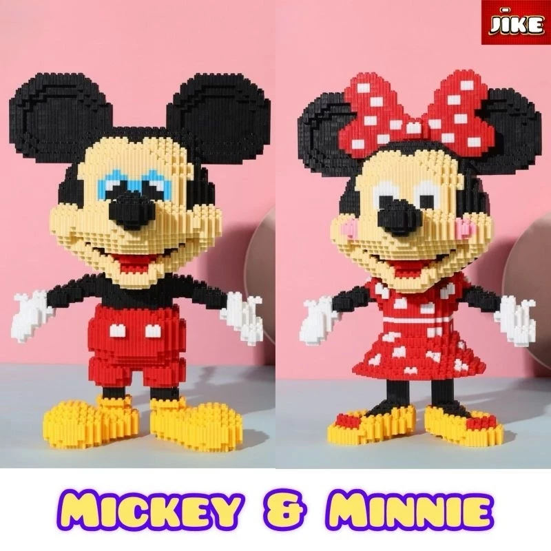 Jike Nano Blocks BIG MICKEY & MINNIE Series, Toy Block Stacking Big Character Mickey & Minnie