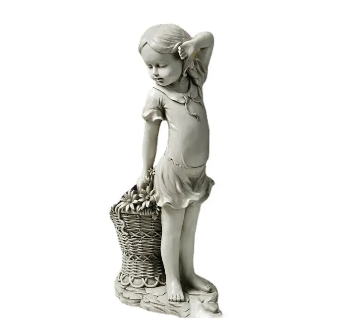 Lawn-Ornament Planter-Basket Statue-Sculpture Figurine