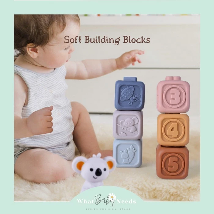 Koala and Bunny Silicone Toy (Silicone Block & Ring Donut) Children's Educational Toy