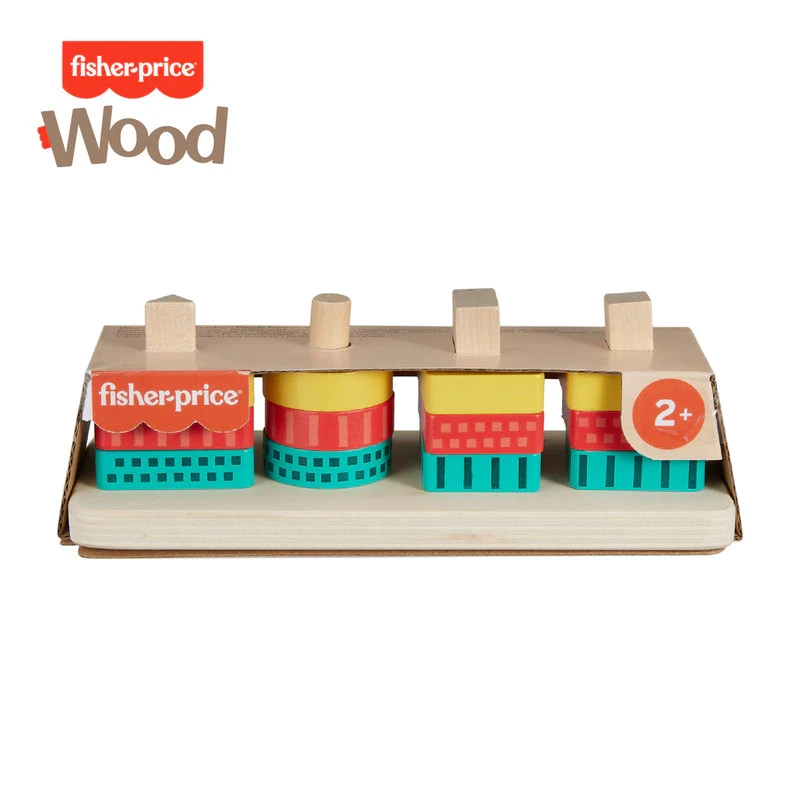 Fisher-Price Wooden Shape Stacker - Educational Toys for Children