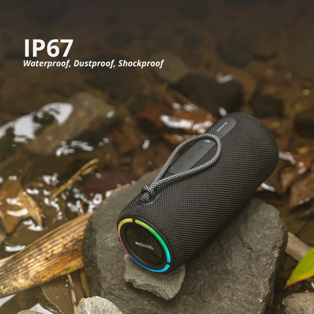 Eggel Terra 3S 360 Waterproof Bluetooth Speaker with RGB Lights