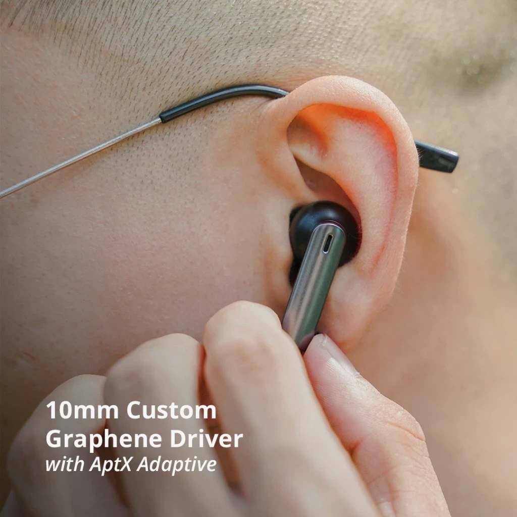 Eggel SteelBuds Pro AptX Adaptive Hybrid ANC ENC TWS Bluetooth Earphone with Dual Device Connection