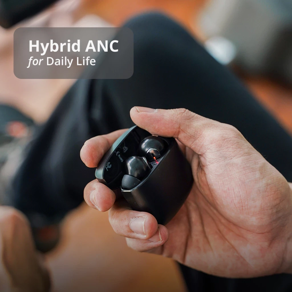 Eggel SteelBuds Pro AptX Adaptive Hybrid ANC ENC TWS Bluetooth Earphone with Dual Device Connection