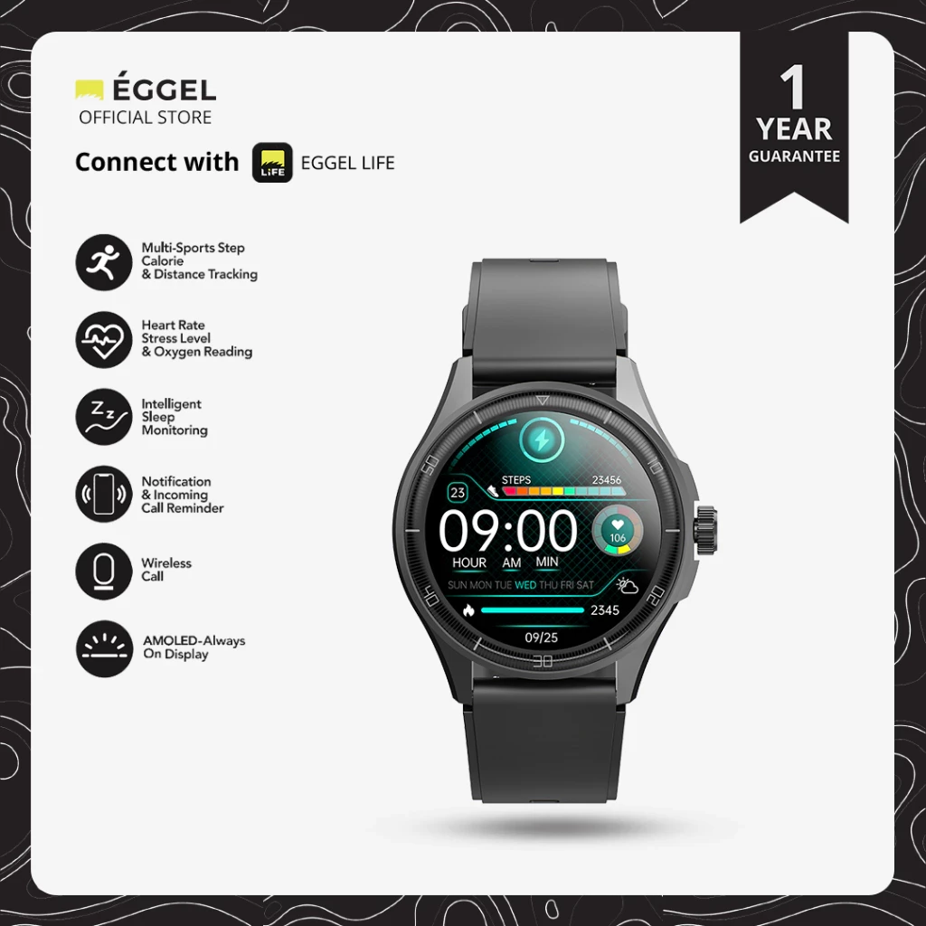Eggel Tempo 4 Active Amoled Smartwatch / Smart Watch / Smartband