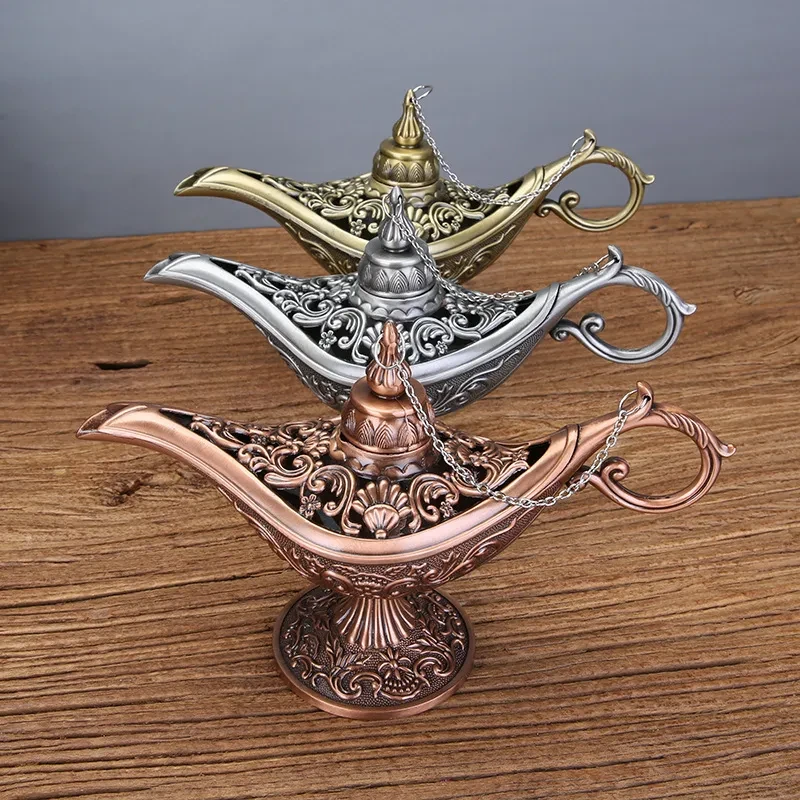 Zinc Alloy Magic Lamp Fairy Tale Magic Lamps Home Decoration Metal Crafts