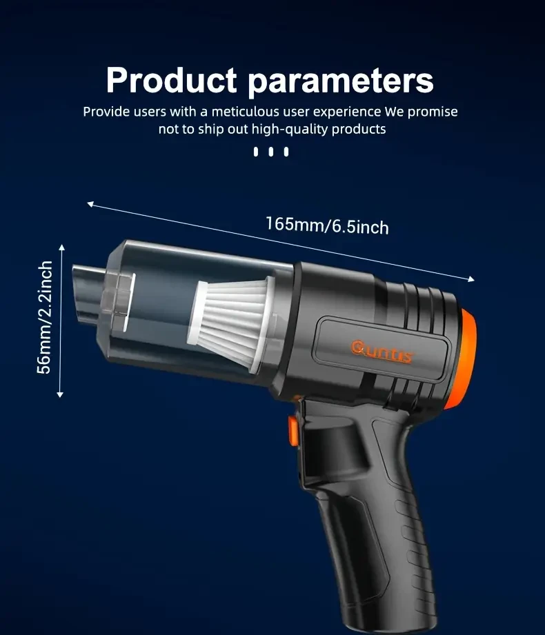 3in1 Portable Cordless Hand-held Vacuum Cleaner, Cyclone Suction Wireless Vacuum Cleaner, Rechargeable Strong Suction Vacuum Cleaner Suitable For Cars/Offices/Homes