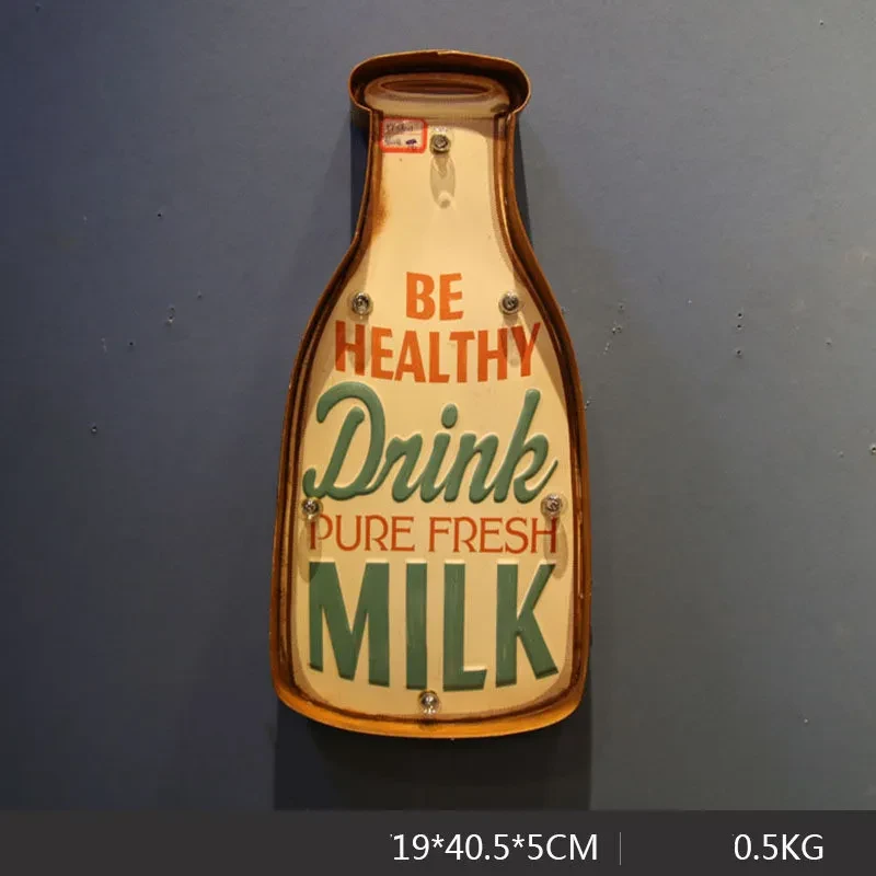 American Iron Ice Cream LED Lamp Wall Decoration Pendant