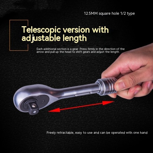 Telescopic Ratchet Automatic Two-way Fast Wrench 72 Teeth Auto Repair Tools