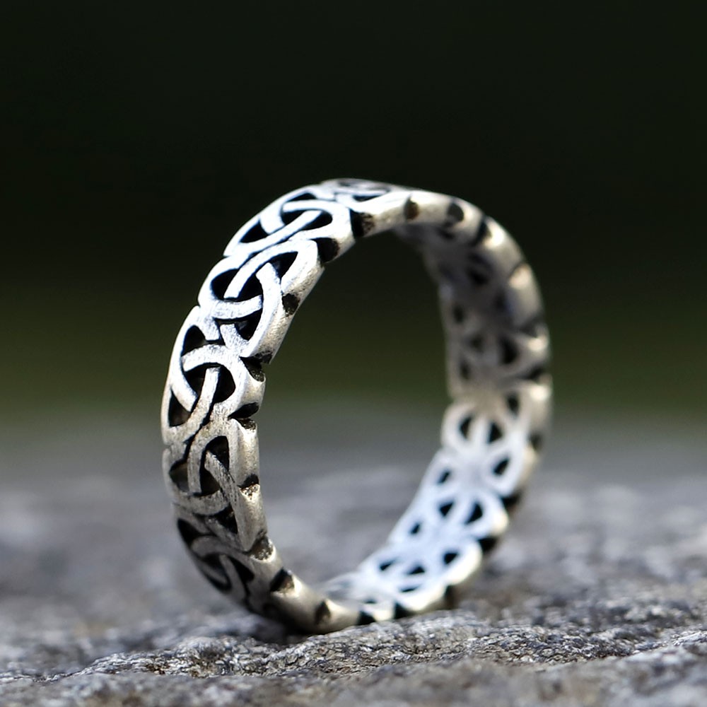 NEW Vintage 316L Stainless Steel Viking Celtic Knot Ring