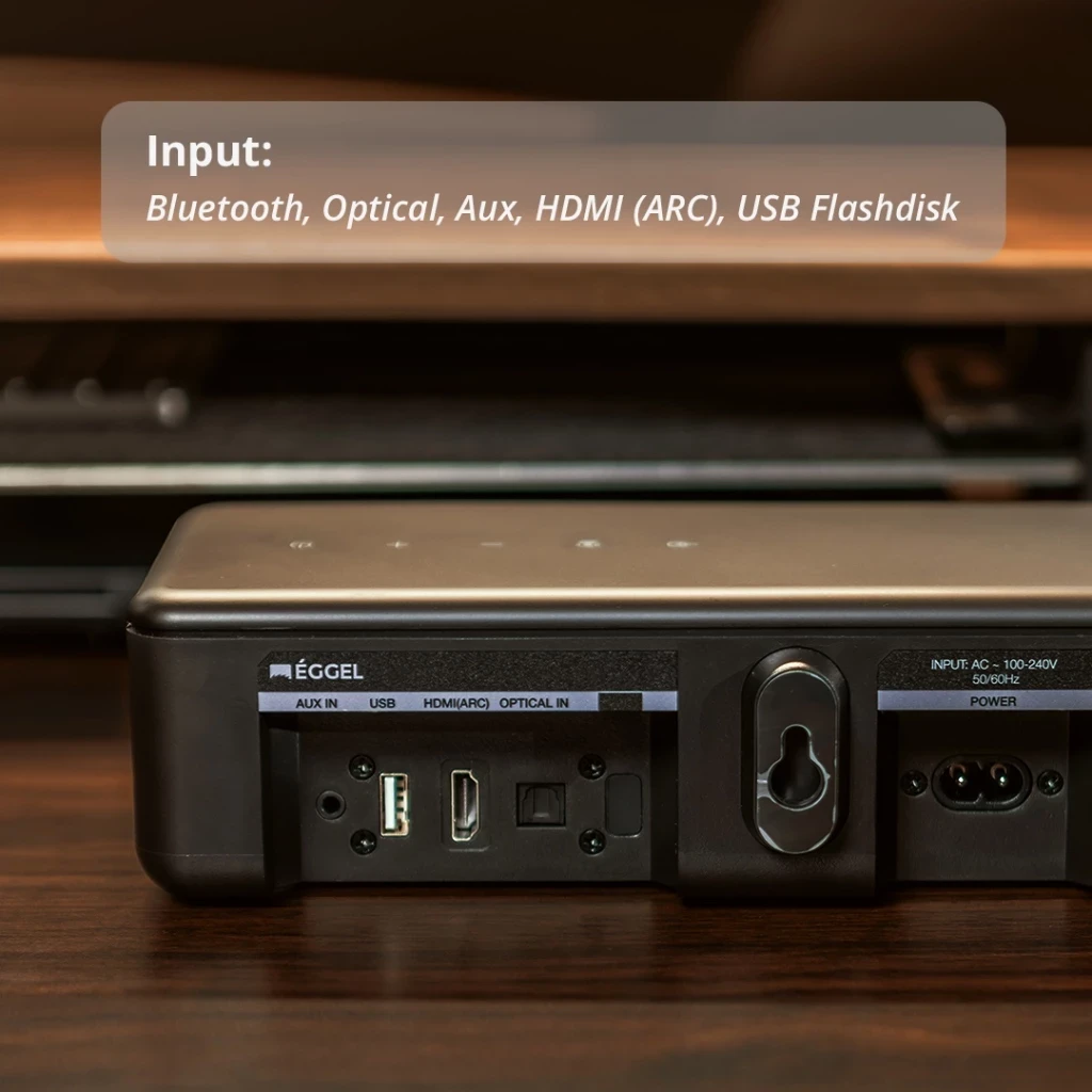 Eggel Stage SoundBar / Sound Bar with Built-In Woofer