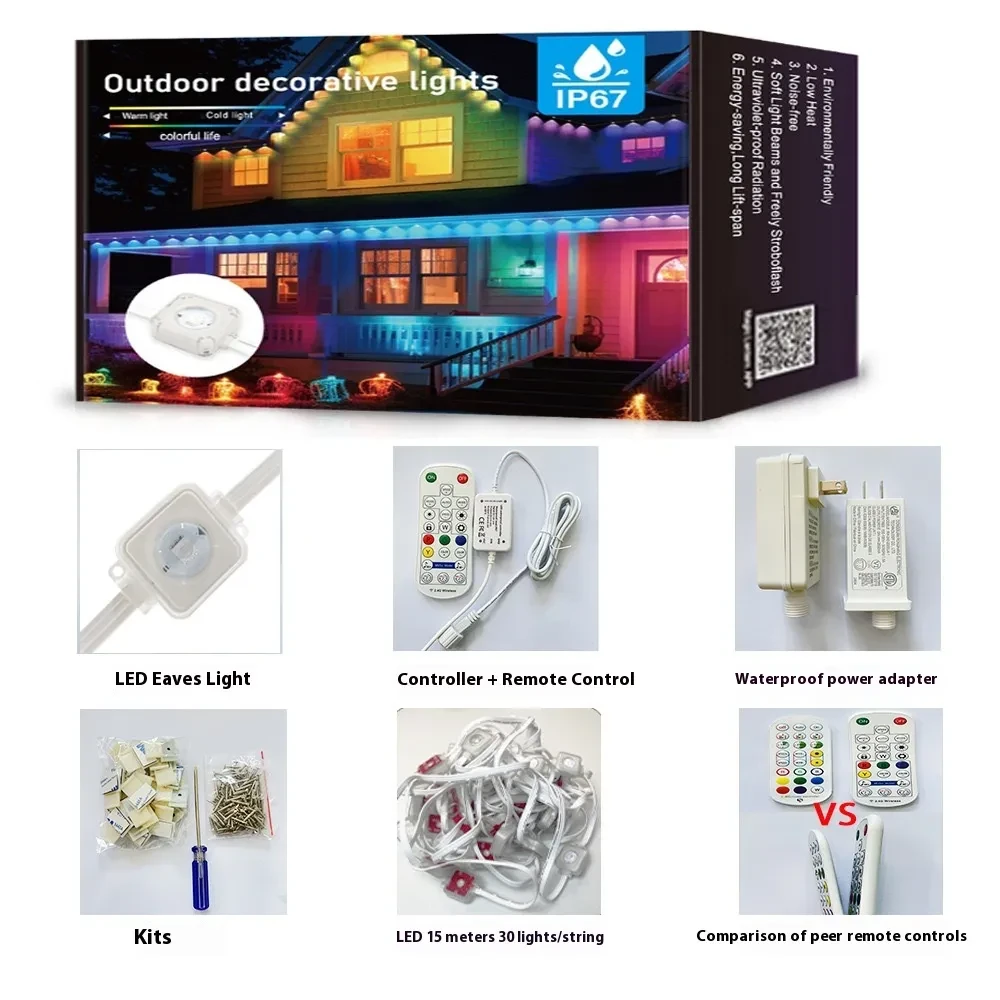 Outdoor Bluetooth Eaves Light LED Intelligent Point Light