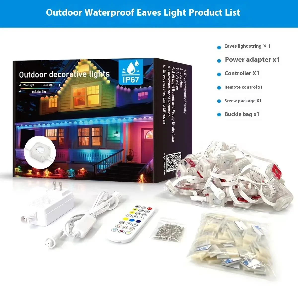 Outdoor Bluetooth Eaves Light LED Intelligent Point Light