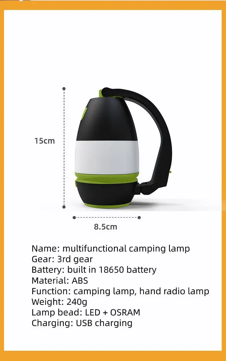 3 In1 Multifunctional Table Lamp Three In One LED Tent Lamp