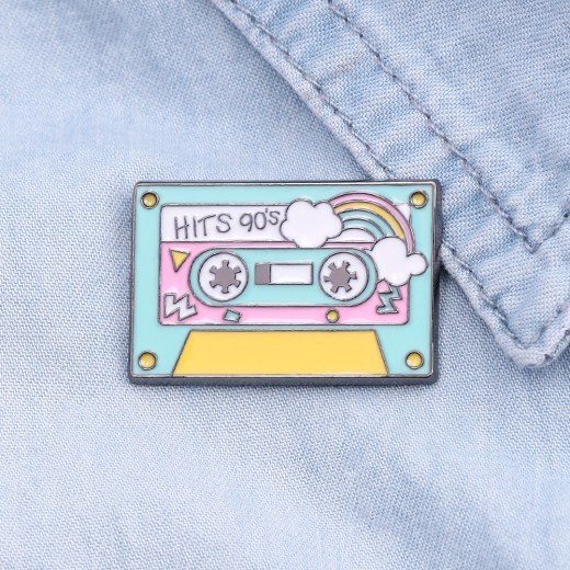 Rainbow tape Brooch
