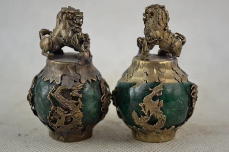 Antique Miscellaneous Silverware Agate Small Lion Ornament