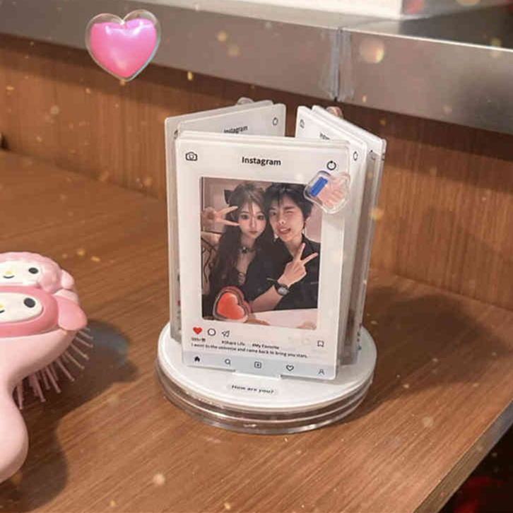 Creative Rotating Stand Photo Acrylic Photo Frame