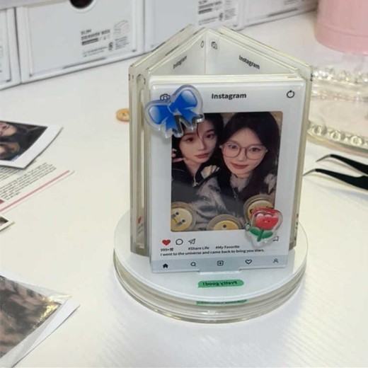 Creative Rotating Stand Photo Acrylic Photo Frame