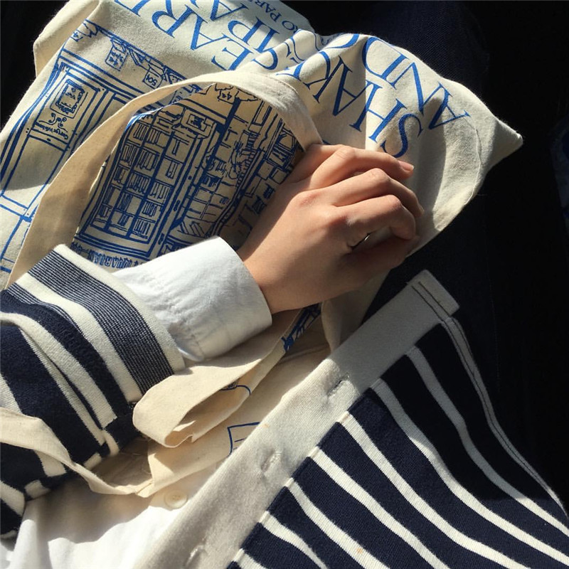 Printed canvas bag, handbag, shoulder bag, canvas bag