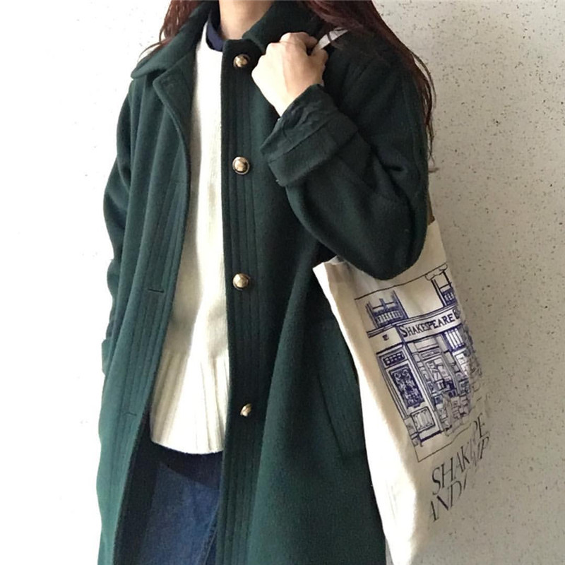 Printed canvas bag, handbag, shoulder bag, canvas bag