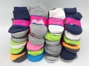 (36 Pairs) Size 3-5 Colourful Kids' Ankle Socks
