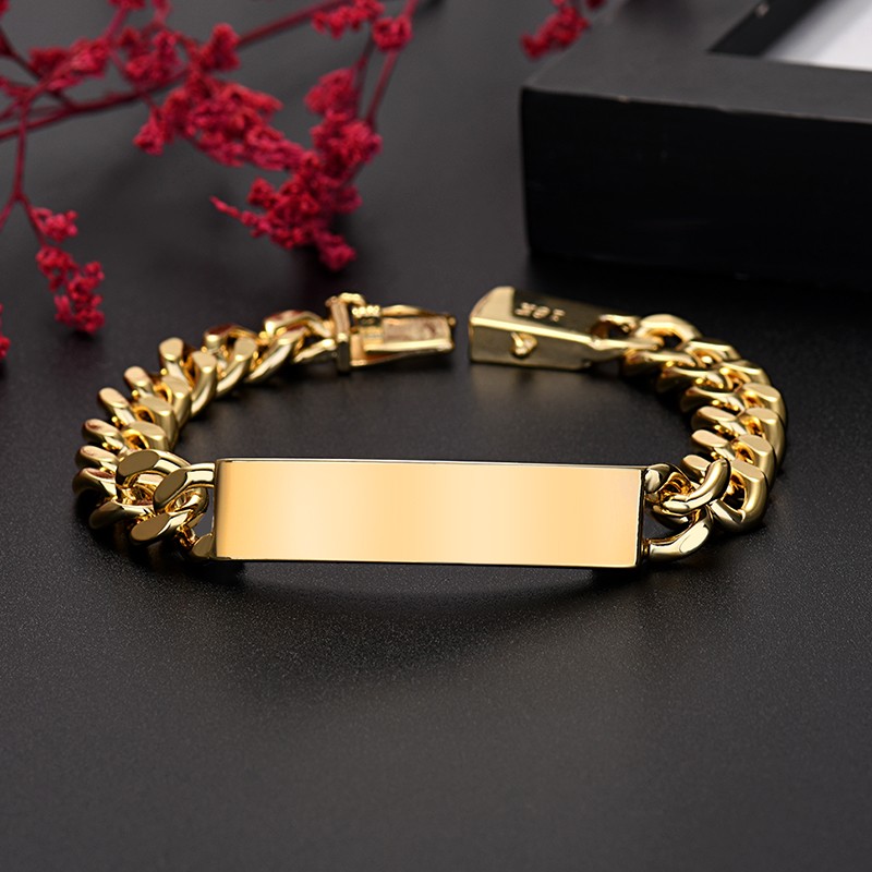 Boutique 18K Gold Plated Side Chain Bracelet