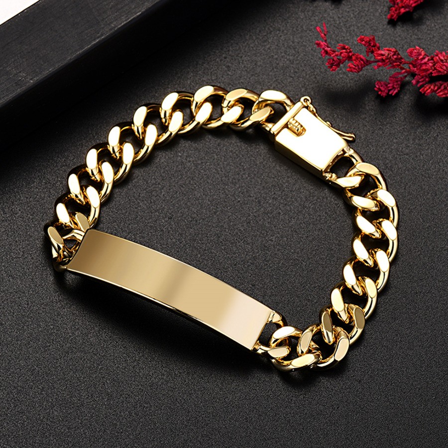 Boutique 18K Gold Plated Side Chain Bracelet