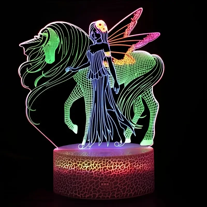 Enchanting Unicorn 3D LED Night Light - Touch Control, Color