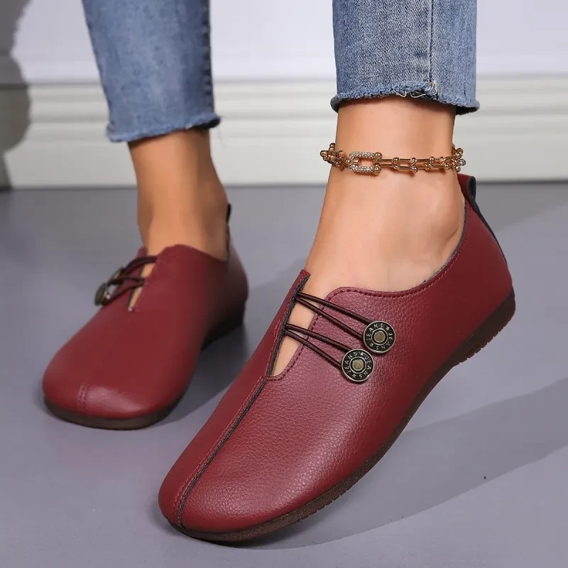 Casual Square Toe Slip-On Flats for Women
