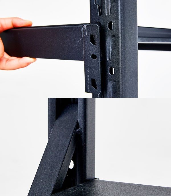 BALCK 2x2x0.5m STORAGE SHELVING WAREHOUSE SHELF SHELVES RACKING RACKS