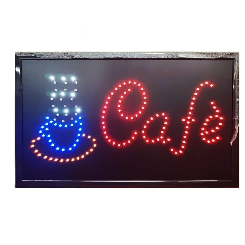 LED SIGN "CAFE" Attractive - 55x35cm
