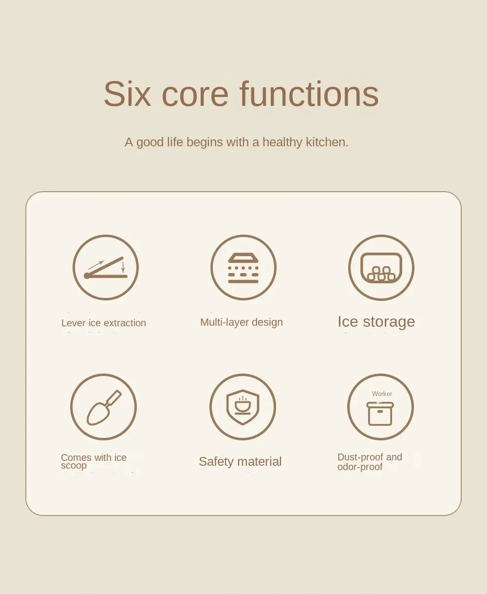 Ice Box Ice Cube Tray Grid