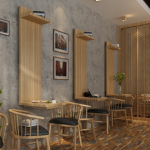 Retro Self-adhesive Wallpaper Cement Color Sticker Net Red Wall