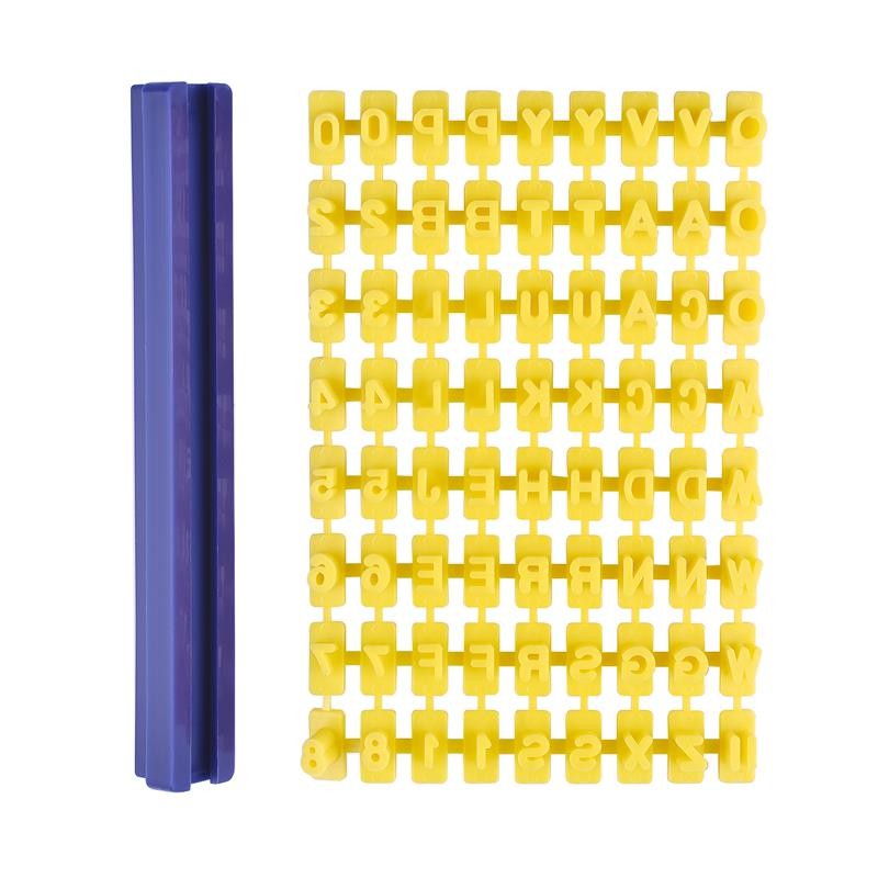 1 Set Alphabet Number Symbols Letter Clay Stamp Impress Embosser - Cookie Press Stamps for Printing Names, Ceramic Pottery Tools