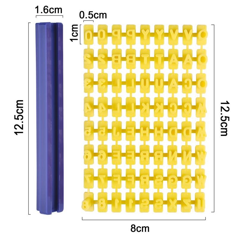 1 Set Alphabet Number Symbols Letter Clay Stamp Impress Embosser - Cookie Press Stamps for Printing Names, Ceramic Pottery Tools