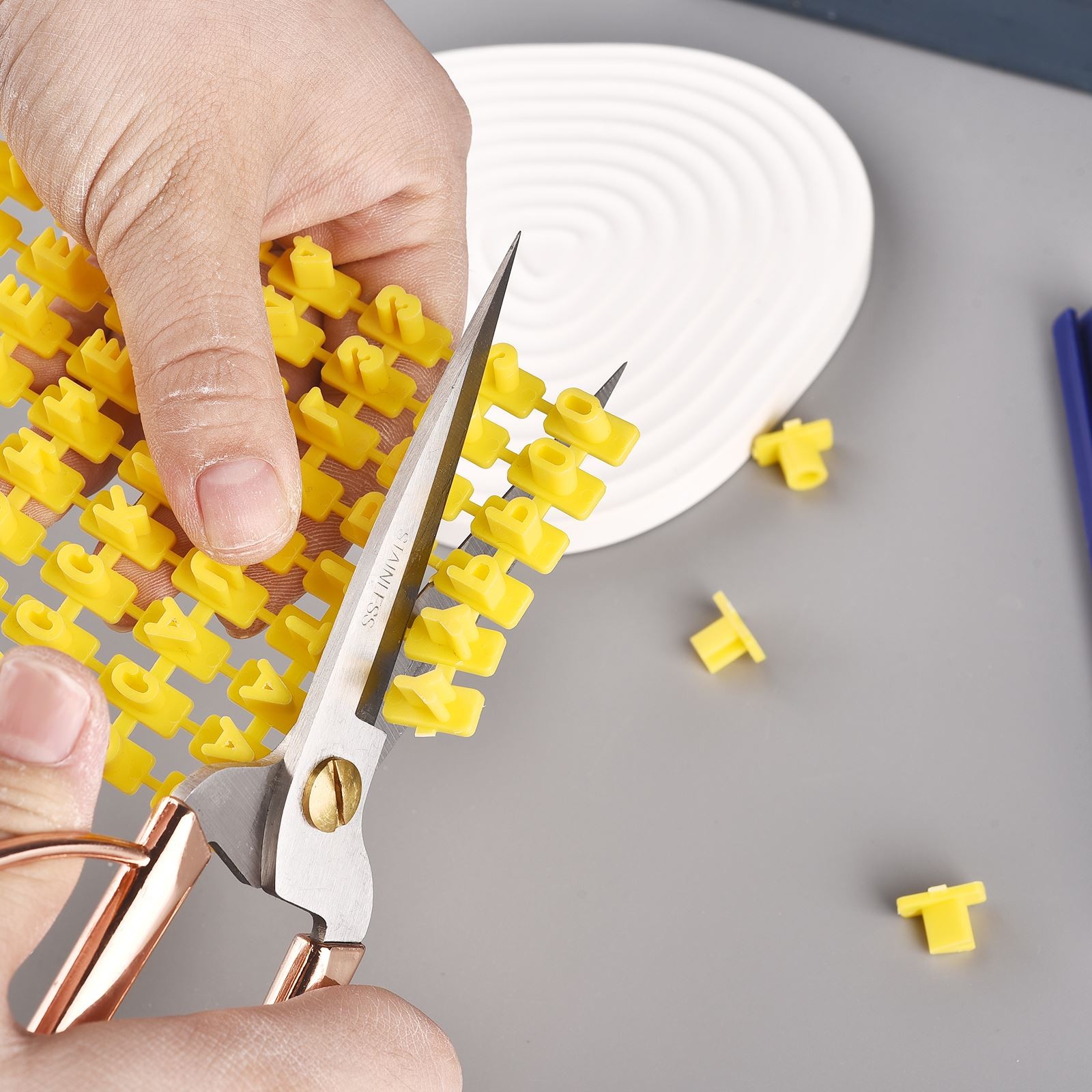 1 Set Alphabet Number Symbols Letter Clay Stamp Impress Embosser - Cookie Press Stamps for Printing Names, Ceramic Pottery Tools