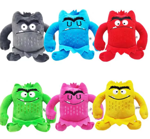 6pcs/set Kawaii The Color Monster Plush Doll Children Monster Color Emotion Plushie Stuffed Toy For Kids Birthday Gifts