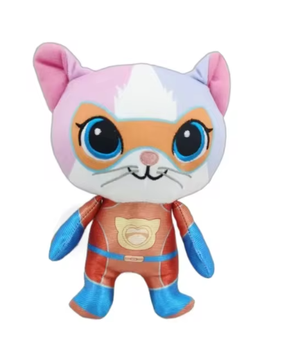 Super Kitties Team Anime Plush Toys Crystal Super Soft Plush Toy Doll Blue Kitten Green Kitten Yellow Kitten Toy doll Kids gift