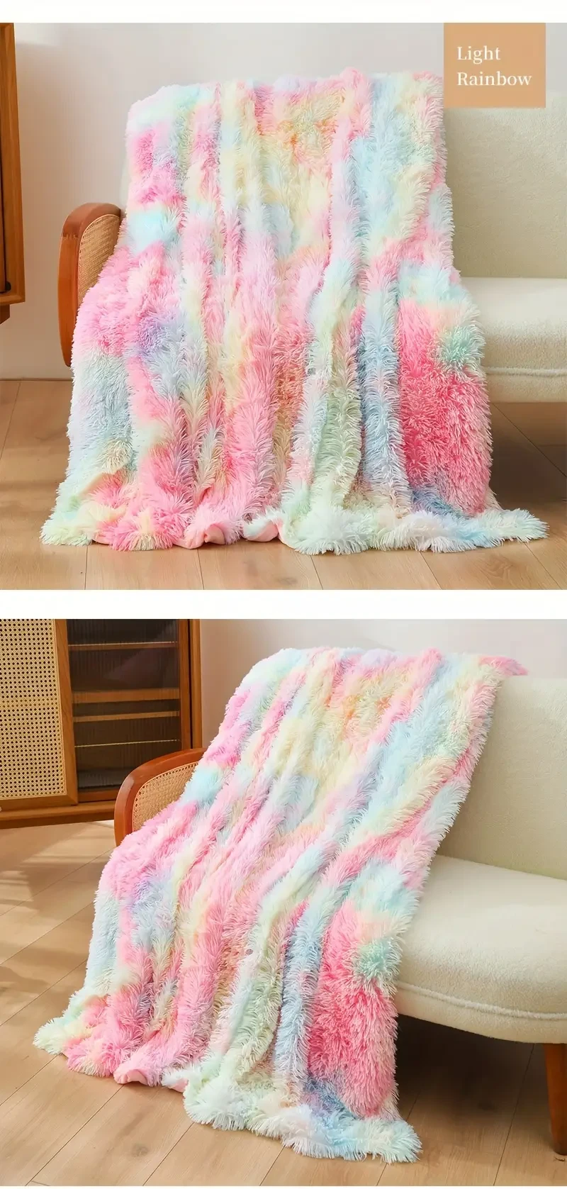 Cozy Boho-Chic Plush Throw Blanket
